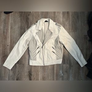 Two tone Pleather Jacket